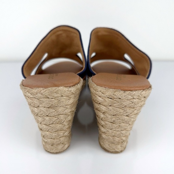 Andre Assous Women's Alana Suede Espadrille Wedge Slide Sandals Blue Size 9.5 - Picture 8 of 10